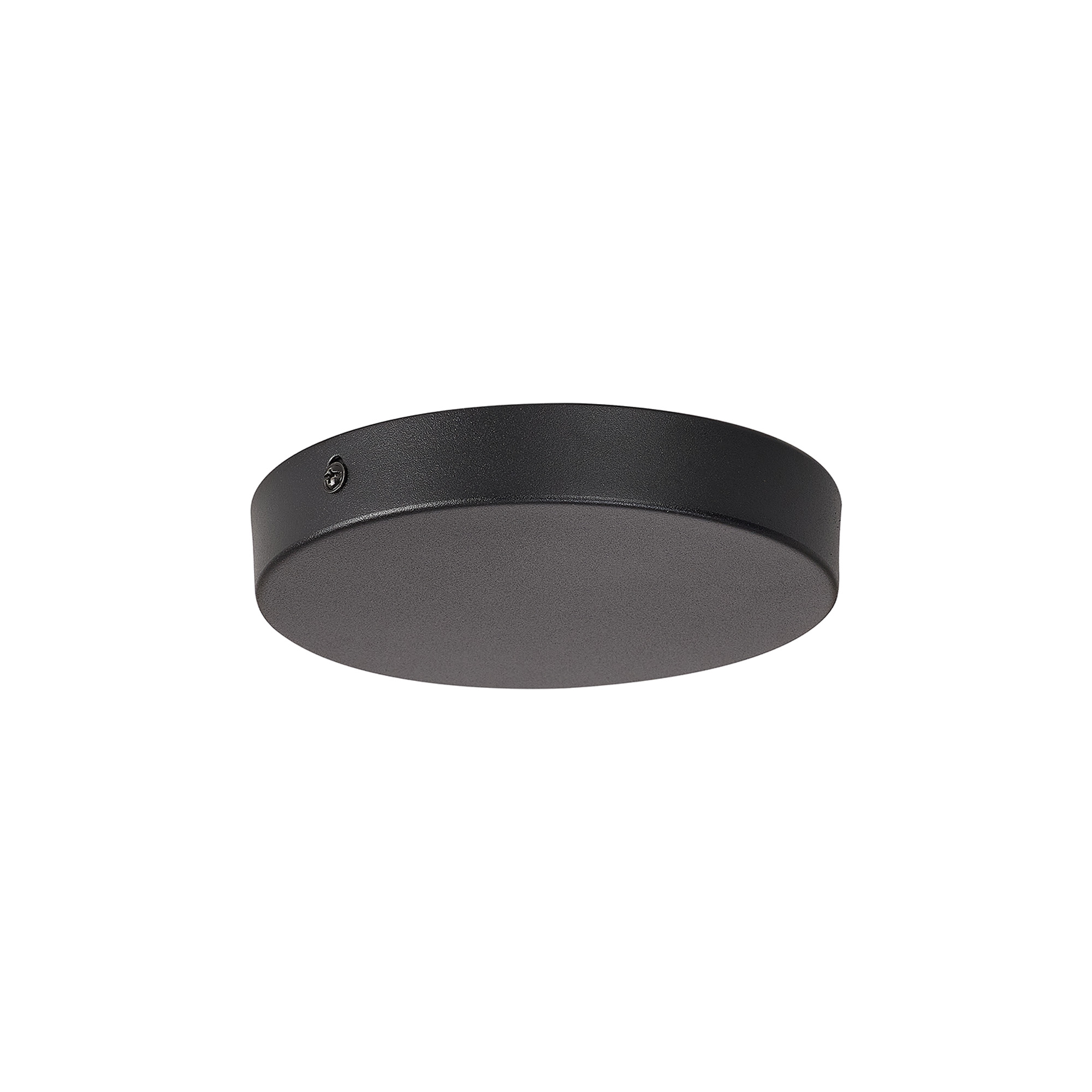 D0828BL/NH  Hayes No Hole 15cm Round Ceiling Plate Satin Black